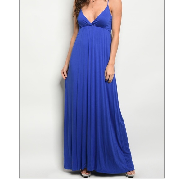 ❤HP❤1 Sz. S LEFT! comfy royal blue dress - Picture 2 of 5